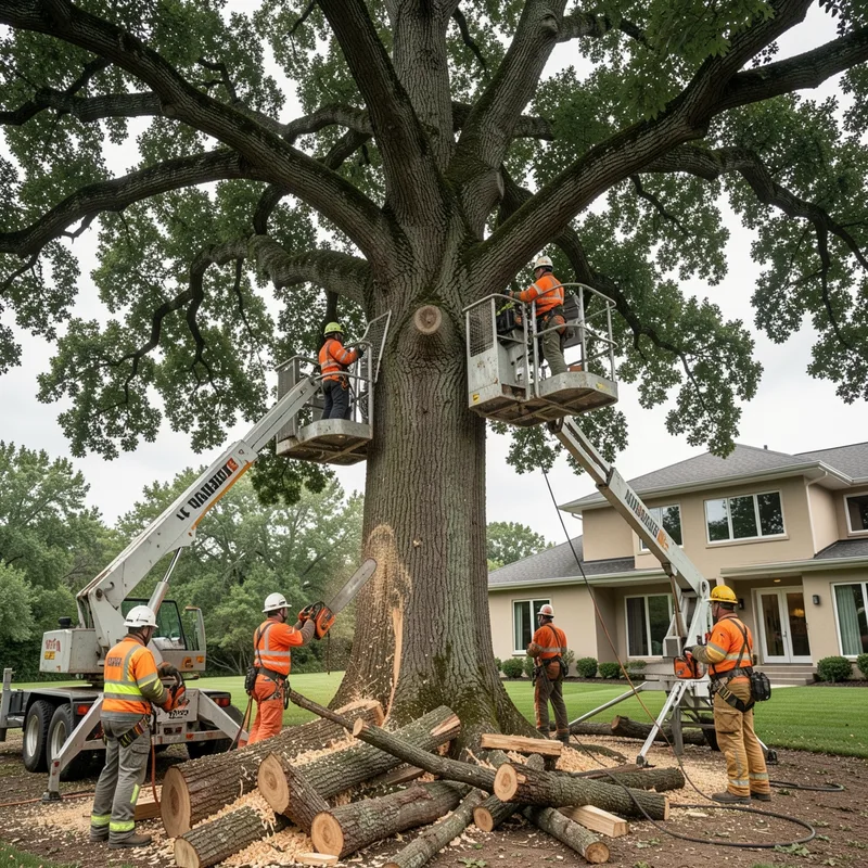 Prix abattage arbre 20 m : tarifs 2026 et devis par essence